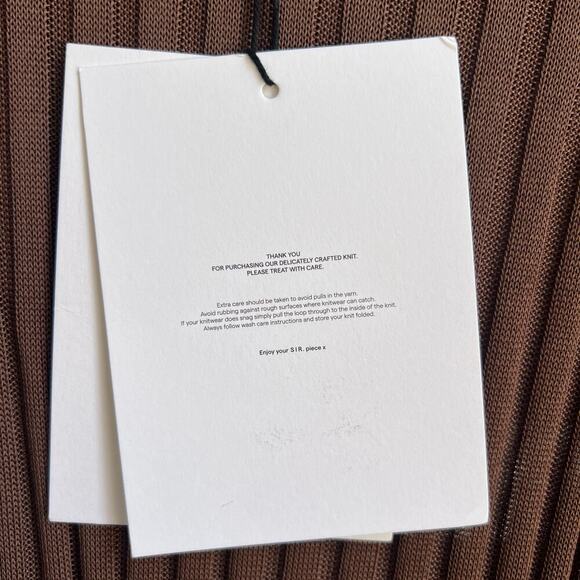 NWT SIR The Label Aya Ribbed Long Sleeve Tunic Top & Pants In Chocolate - Picture 4 of 11